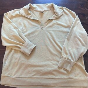 Ava & Viv Women's Cream Zip-Up Sweater